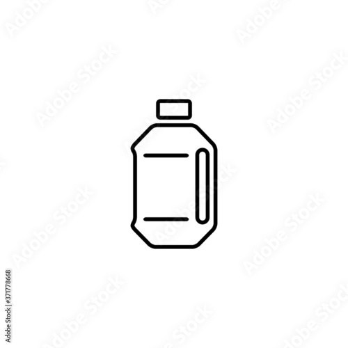 Gallon thin icon isolated on white background, simple line icon for your work.