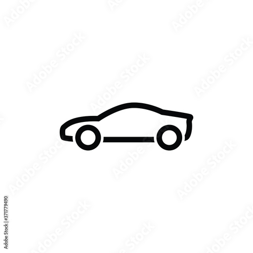 Car thin icon isolated on white background, simple line icon for your work. © Flatman vector 24