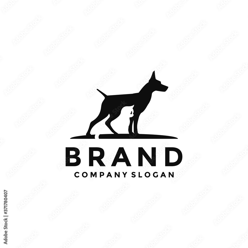 Dog and Cat vector logo