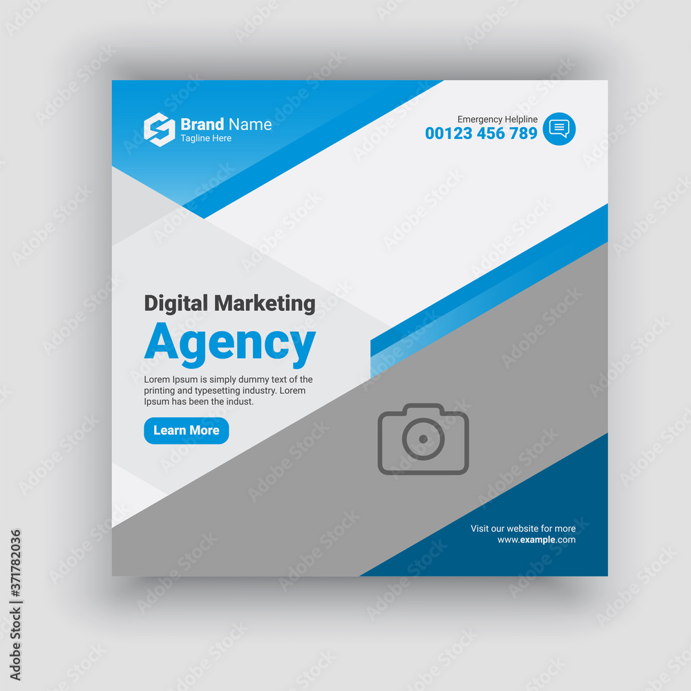 Digital Business Marketing Social Media Banner and square flyer poster. Annul business conference Web Banner Stories Ads