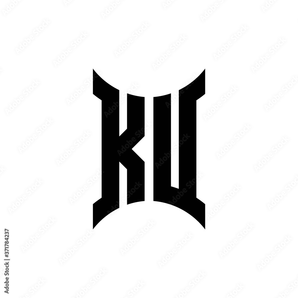 KU monogram logo with curved side KU monogram logo with curved side