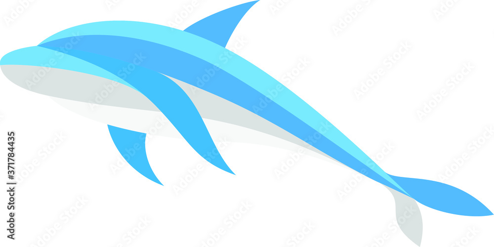 Simple Abstract Design of Dolphin 