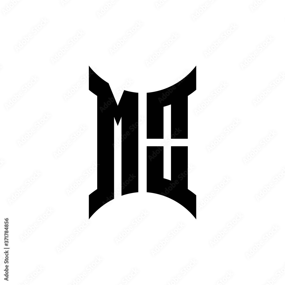 MO monogram logo with curved side MO monogram logo with curved side