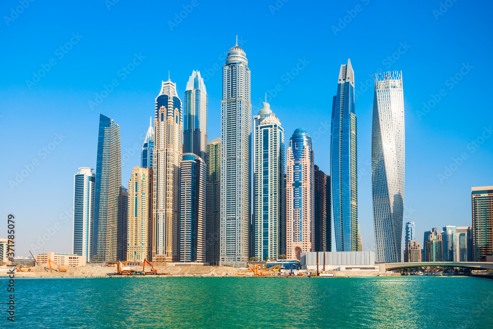 Obraz premium Dubai Marina district in Dubai, UAE