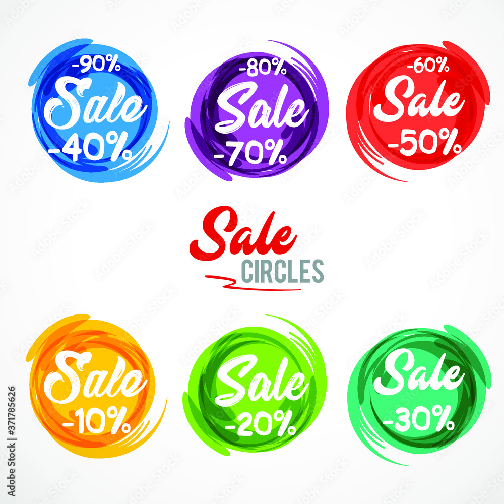 Fototapeta premium Circle sale vector illustration