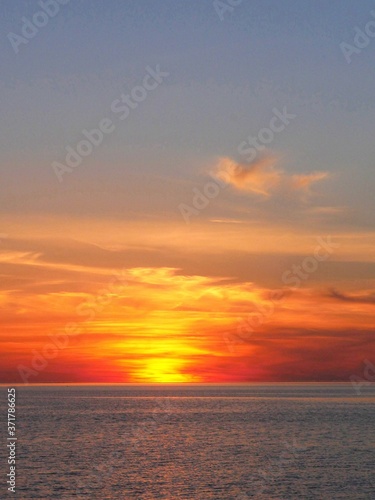 Sunset on the Sea, near Marsala in Sicily, Italy © slowmotiongli