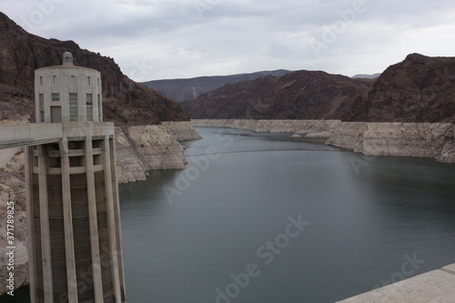 View of the Hoover Dam in Nevada, USA