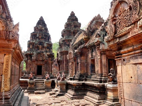 Banteay Srei Temple  Siem Reap Province  Angkor s Temple Complex Site listed as World Heritage by Unesco in 1192  built in 967 by King Jayavarman V  Cambodia