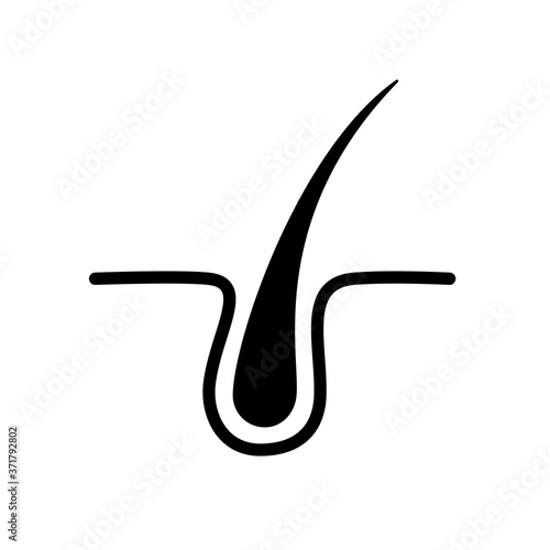 Hair root icon, hair bulb follicle – stock vector