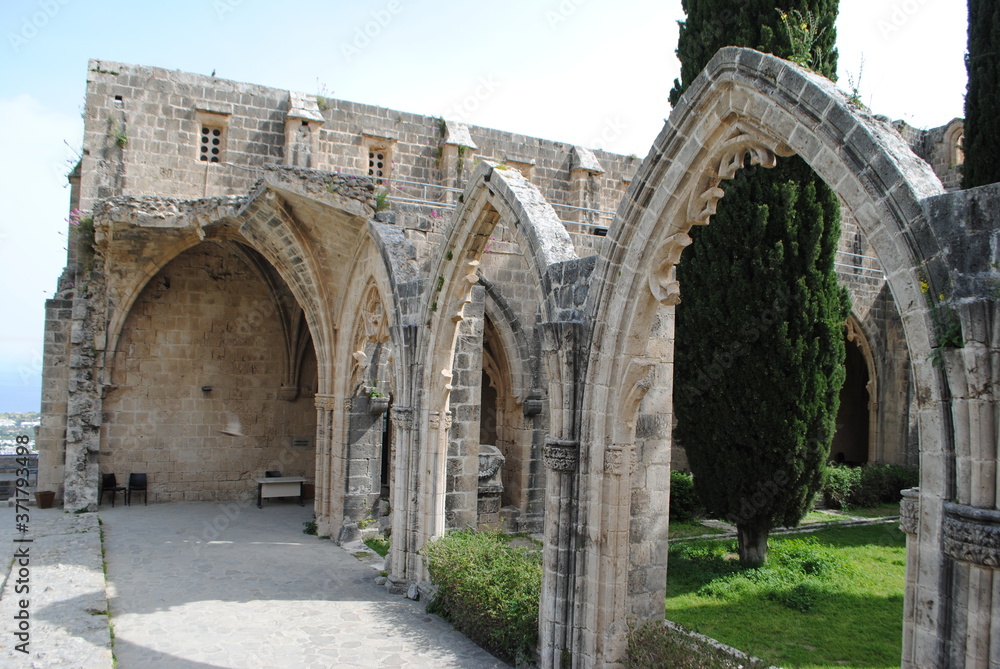 Beautiful Bellapais Abbey Monastery, dated back 13th Century. Kyrenia, Girne Northern Cyprus