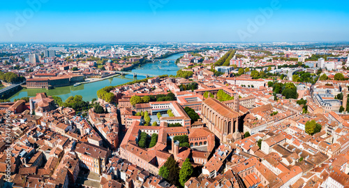 Toulouse aerial panoramic view, France
