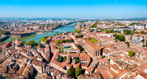 Toulouse aerial panoramic view, France photo