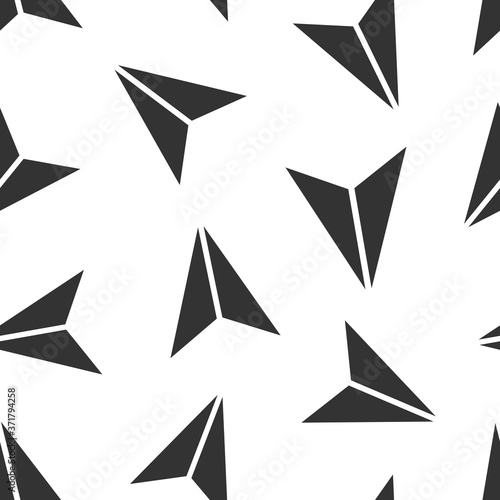Free Download Paper plane icon in flat style. Sent message vector illustration on white isolated background. Air sms seamless pattern business concept. - GFXLoad