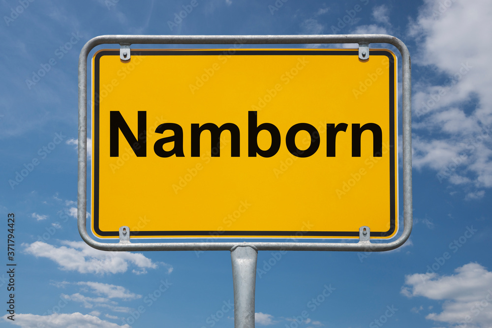 Fototapeta premium Ortstafel Namborn