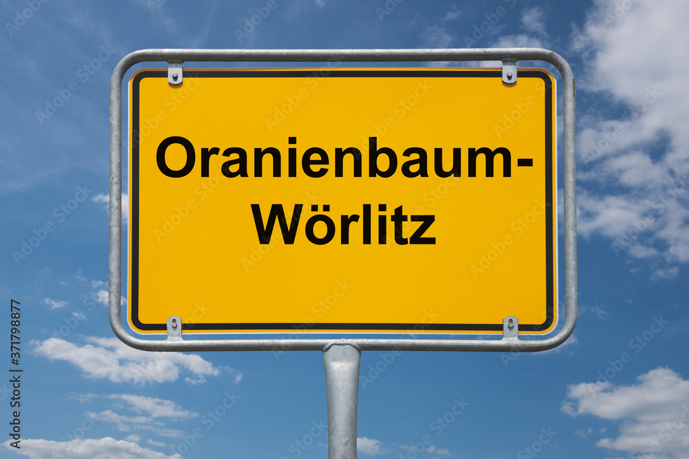 Ortstafel Oranienbaum-Wörlitz