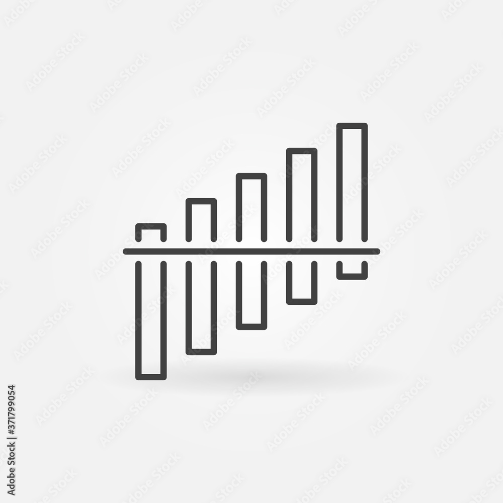 Bar Chart vector concept creative icon or sign in outline style Bar Chart vector concept creative icon or sign in outline style