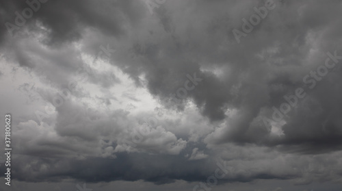 Dark black angry cloud cover, Norfolk, UK