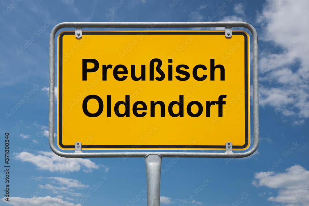 Ortstafel Preußisch Oldendorf