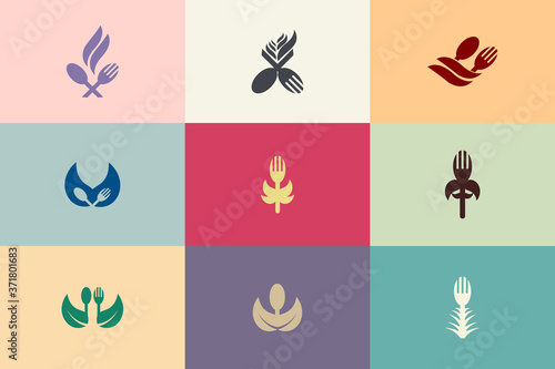 Logo design template | logo set suitable for any food or restaurant business