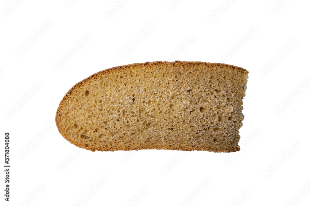 Piece of rye bread isolated on white background Piece of rye bread isolated on white background