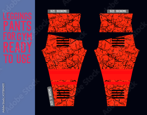 fitness leggings pants vector with mold and ready to use 