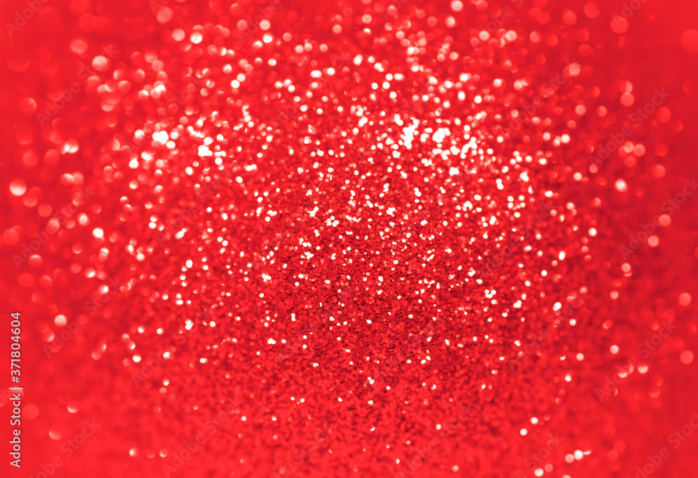 Detailed texture of red glitter dust surface Detailed texture of red glitter dust surface