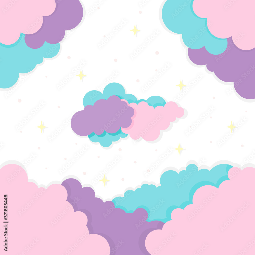 Abstract color watercolor painting. Pink sky vector