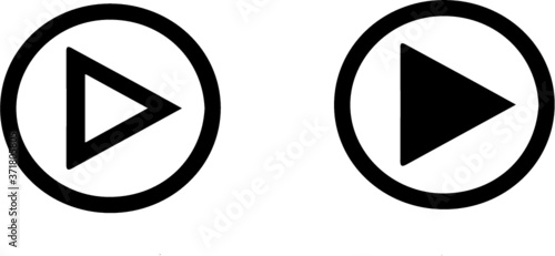 play video icon on white background