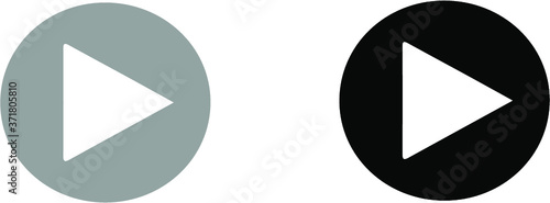 play video icon on white background
