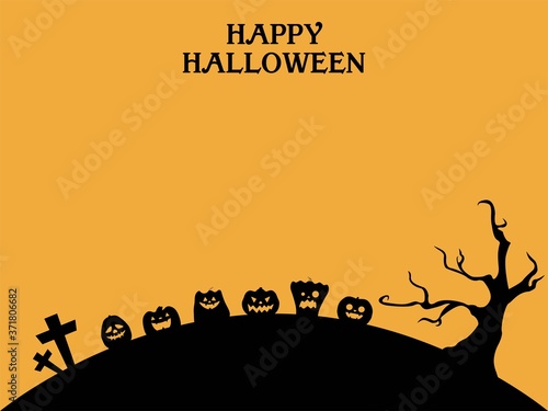 ジャックオランタンたちの背景_下部_横長