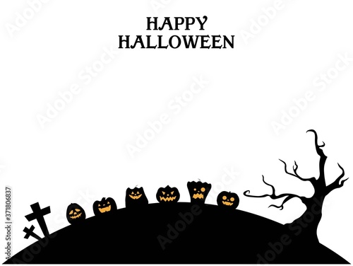 ジャックオランタンたちの背景_下部_横長