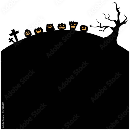 ジャックオランタンたちの背景_上部