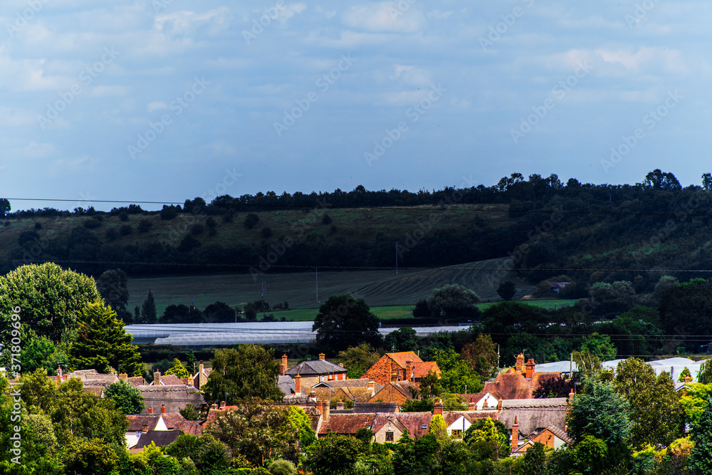 Obraz premium Cotswolds scenery and agricultural landscape England UK