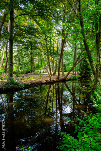 Water canal in Belgium  province Antwerpen near Retie