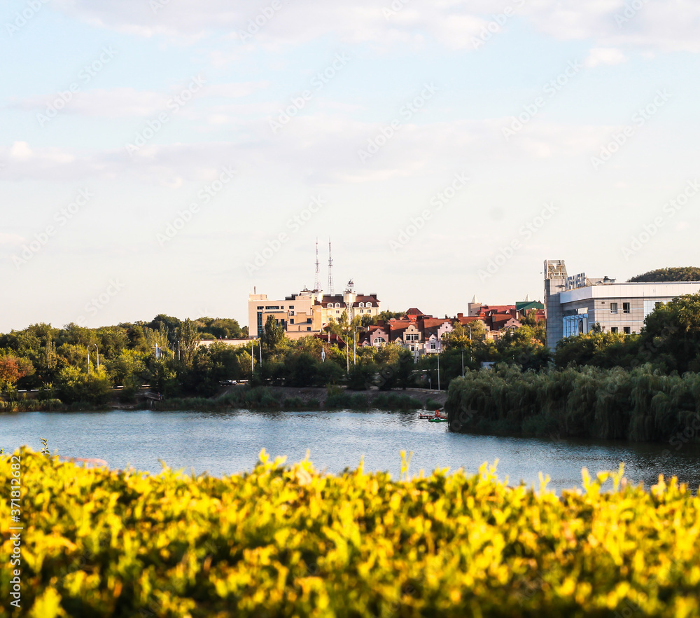 Obraz premium Landscapes Of Donetsk. Reservoirs of Donbass 16.08.2020 year.