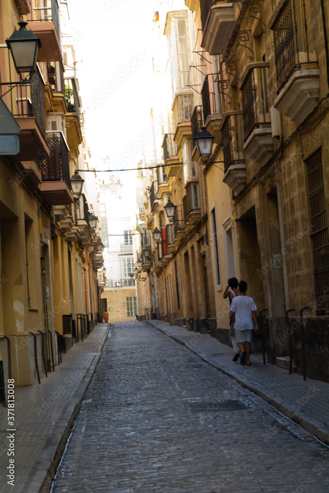 fotos de calle de la ciudad de Cadiz- España