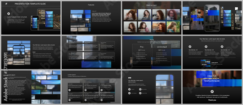 Vector templates for website design, presentations, portfolio. Templates for presentation slides, flyer, leaflet, brochure cover, report. Modern corporate business identity style for any purposes.