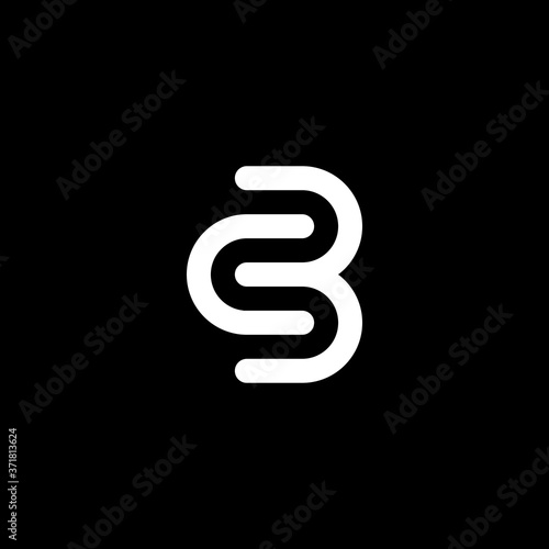 simple c and b letter logos