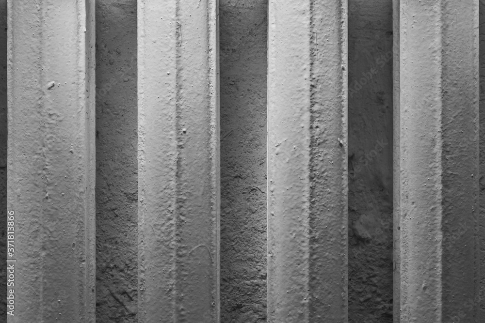 Textured cast iron household radiator. Textured cast iron household radiator.