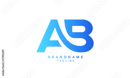 Alphabet letters Initials Monogram logo AB, BA, A and B 