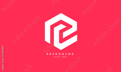 Alphabet letters Initials Monogram logo PE, EP, P and E 