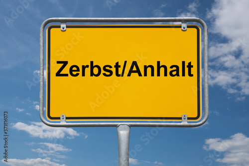 Ortstafel Zerbst/Anhalt