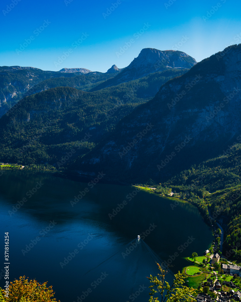 Landschaft vom Aussichtspunkt in Hallstatt