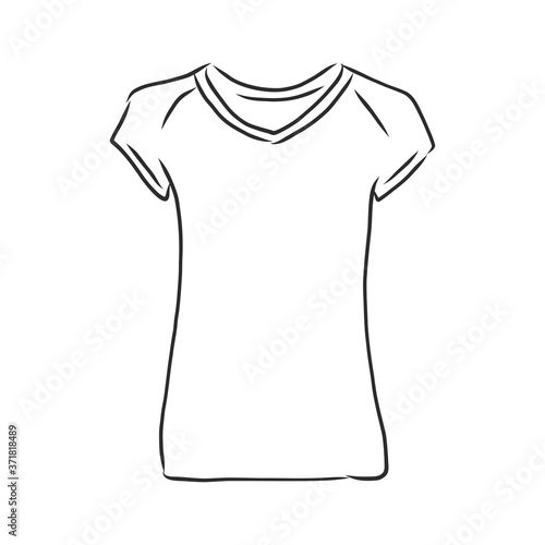 T-shirt vector illustration. t-shirt, vector sketch illustration
