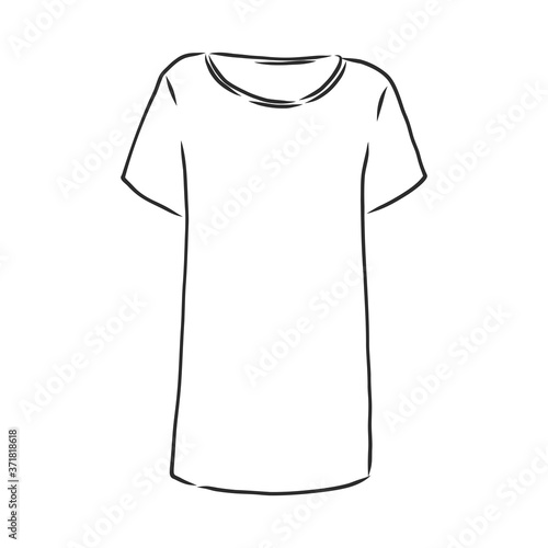T-shirt vector illustration. t-shirt, vector sketch illustration