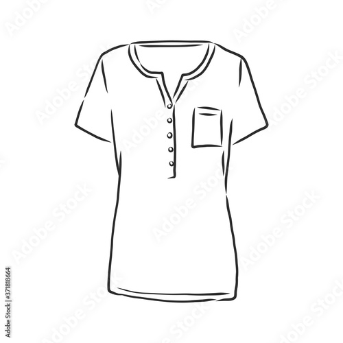 T-shirt vector illustration. t-shirt, vector sketch illustration