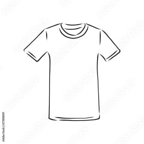 T-shirt vector illustration. t-shirt, vector sketch illustration