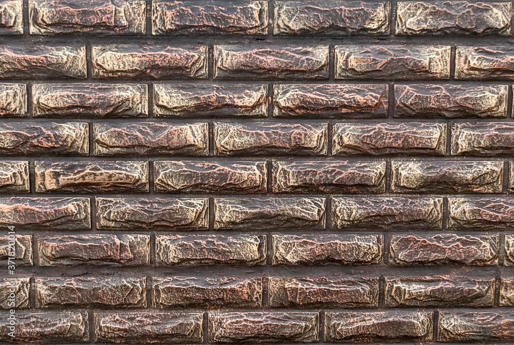 Texture wall stylized as brickwork
