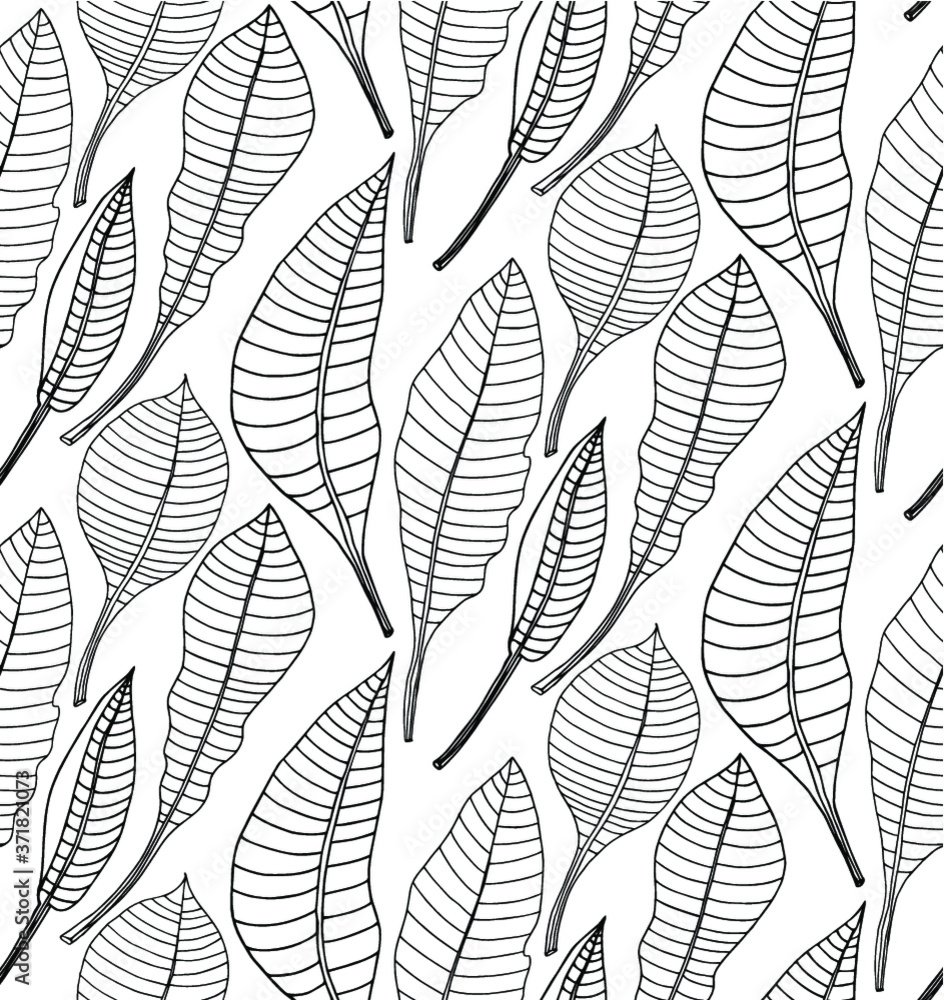 Seamless pattern with tropical leaves Seamless pattern with tropical leaves