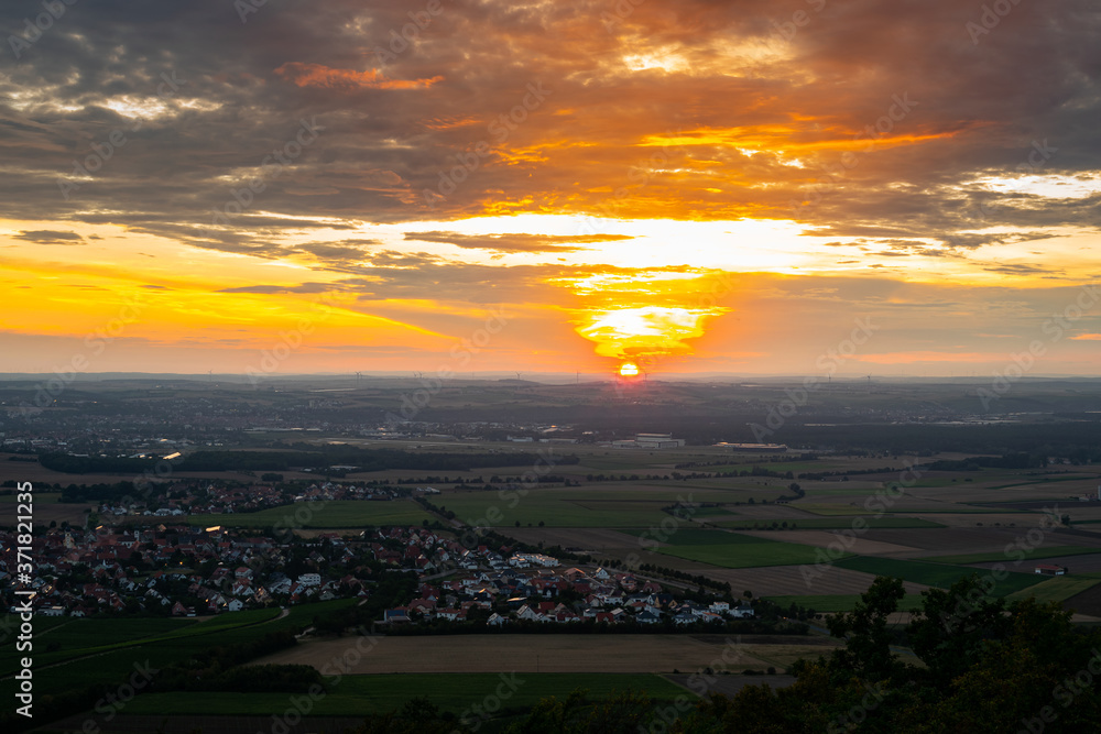 Fototapeta premium sunset over the city